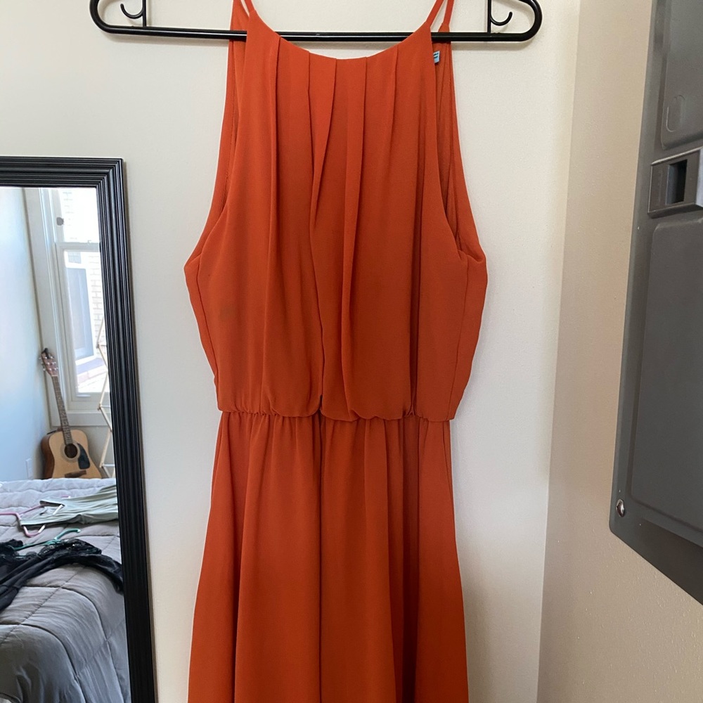 Flowey orange dress